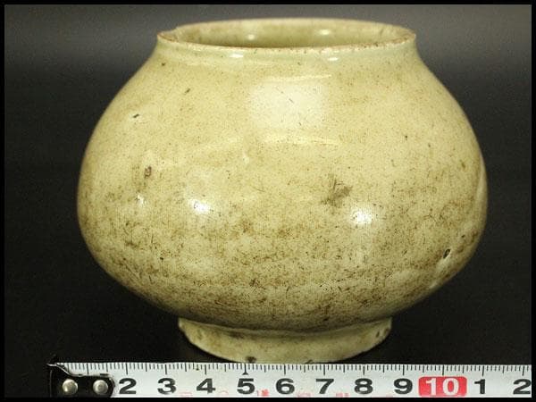 李朝 白磁 提灯壷 時代物(A803)