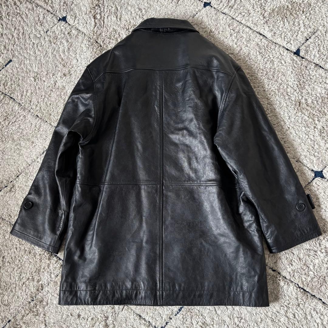 【本革✨】ポールスミス　レザーコート　ラムレザー　羊革　ロング　ブラック　黒