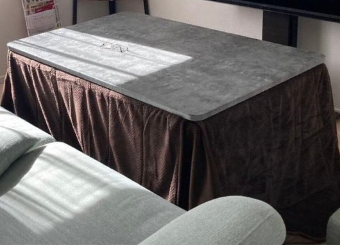 【ユン】昇降式ダイニングこたつテーブル＆布団セット ハイタイプ