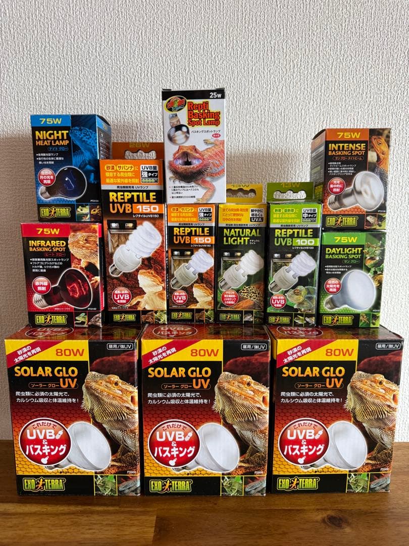 爬虫類　各種UVランプ　保温ランプセット　未使用　ジャンク品扱い