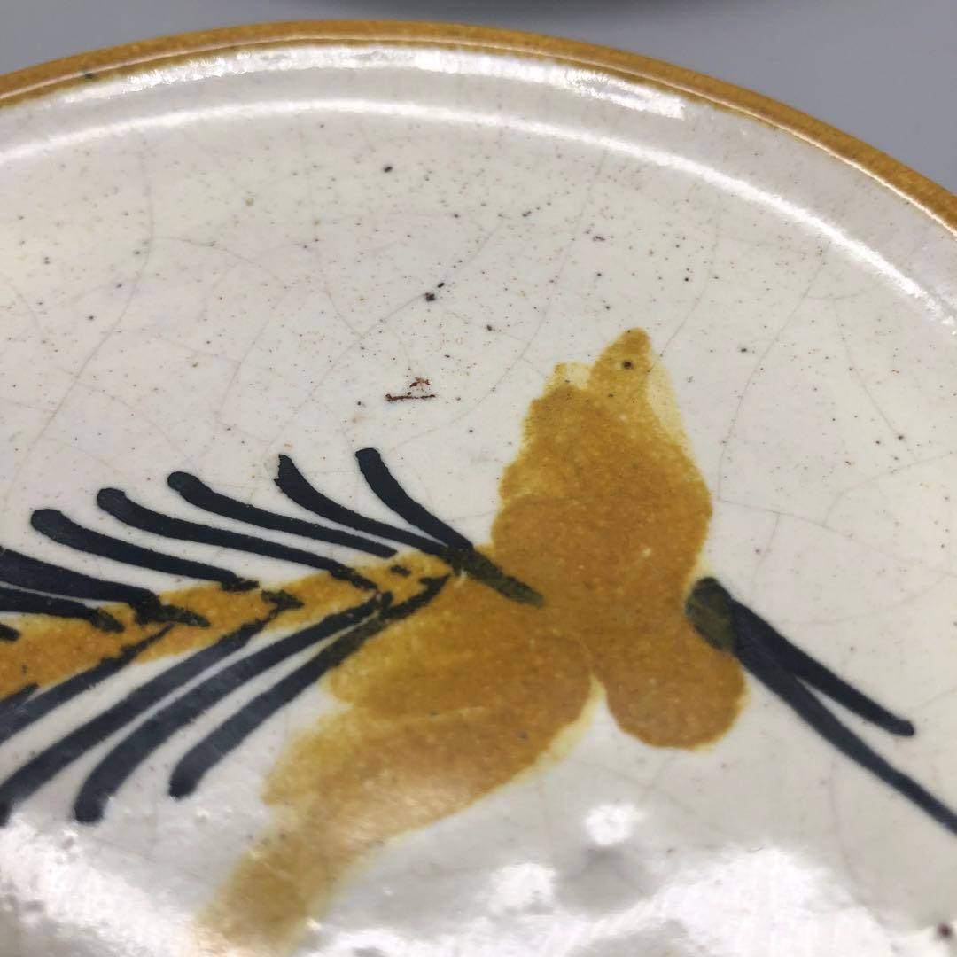 メキシコプエブラタラベラ焼ビンテージ陶器伝統工芸バード鳥カップ&ソーサー4客組