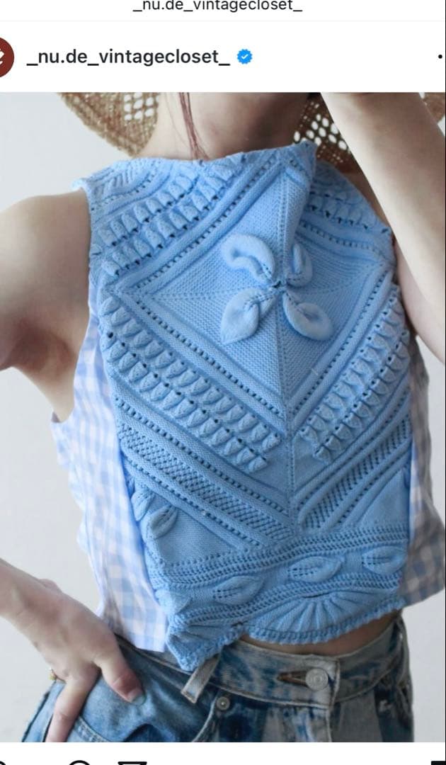 nude vintage クロシェット　トップス