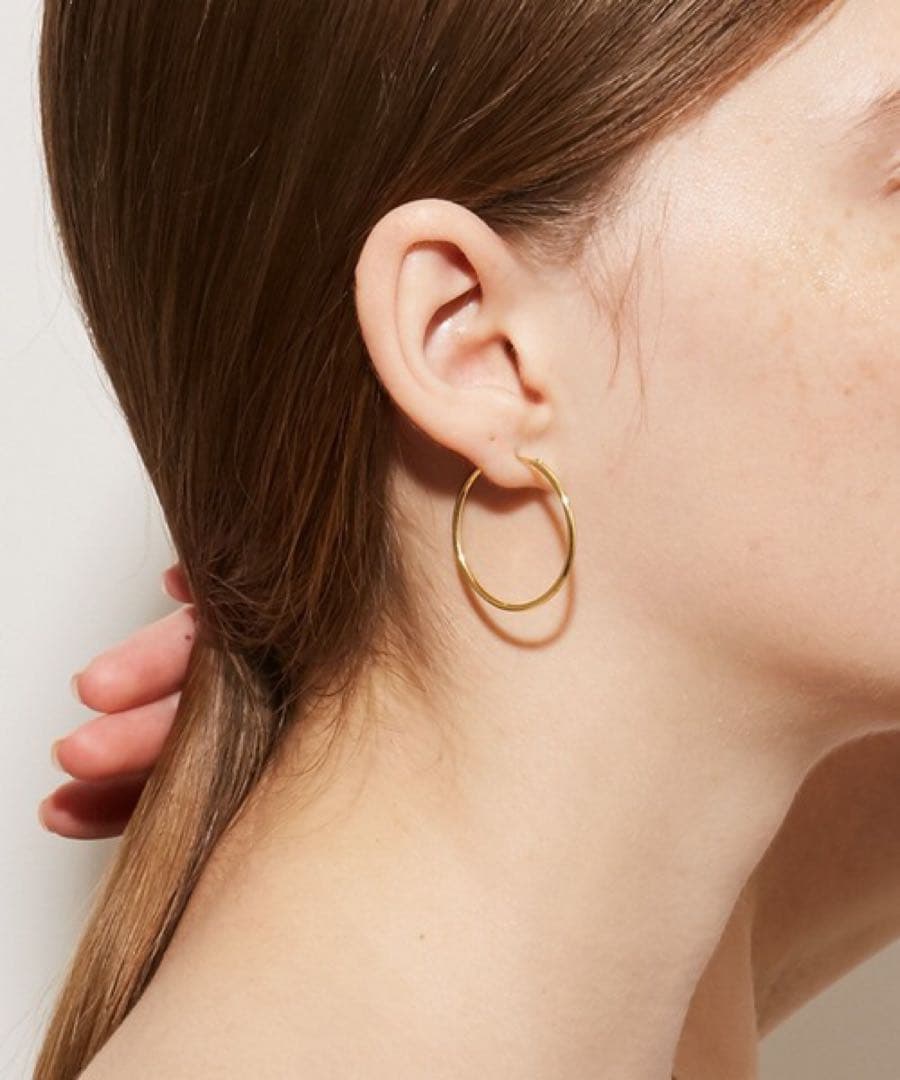 ARTIDA OUD bone オーガニックthin middleフープ ピアス