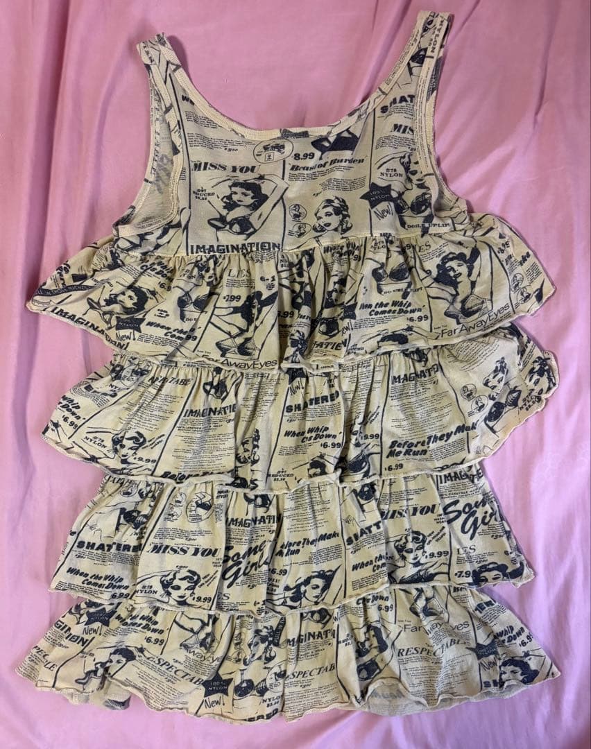 HYSTERIC GLAMOUR ローリング・ストーンズ フリルタンクトップ