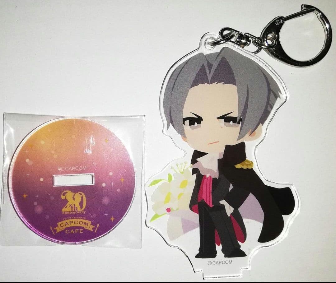 逆転裁判 20th 御剣怜侍 アクリルスタンドキーホルダー カプコンカフェ