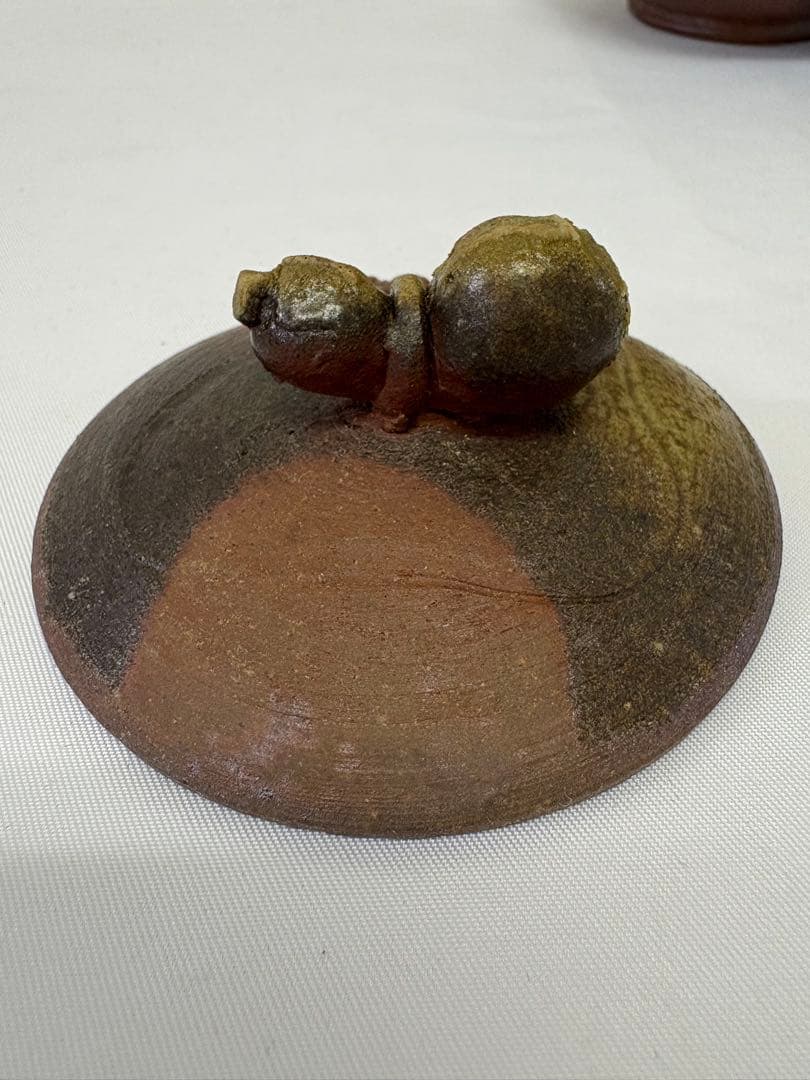 備前焼　奥本健一 宝瓶 瓢箪摘宝瓶 共箱