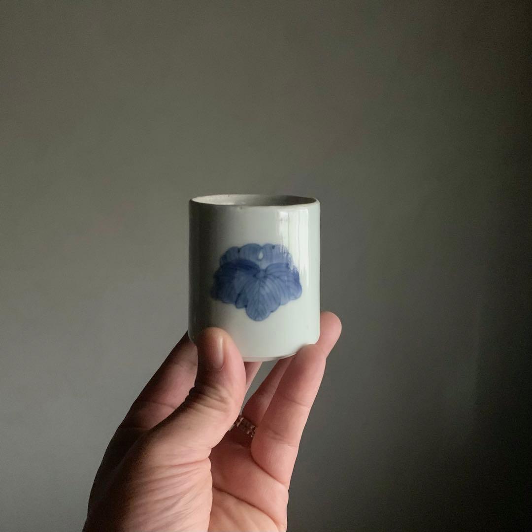 染付 筒盃 古伊万里 No.3 盃 ぐい呑み 古美術 古道具 アンティーク