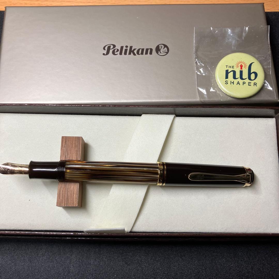 ペリカンM400SE 茶縞　Ｂ(太字) 小太刀仕様　試し書きのみ使用
