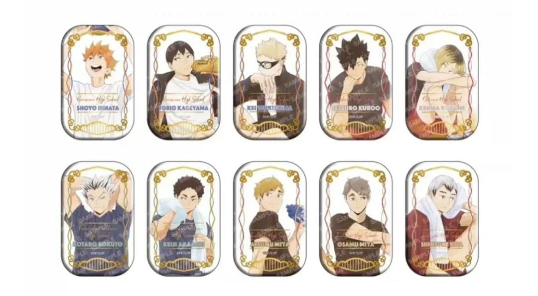 開封未使用品 ハイキュー！！スクエア缶バッジセット　クールダウン　セブンネット