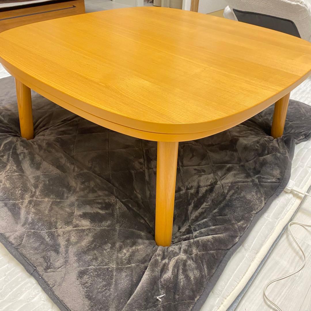 値下げ不可　廃盤品　無印良品　正方形こたつ ナチュラル