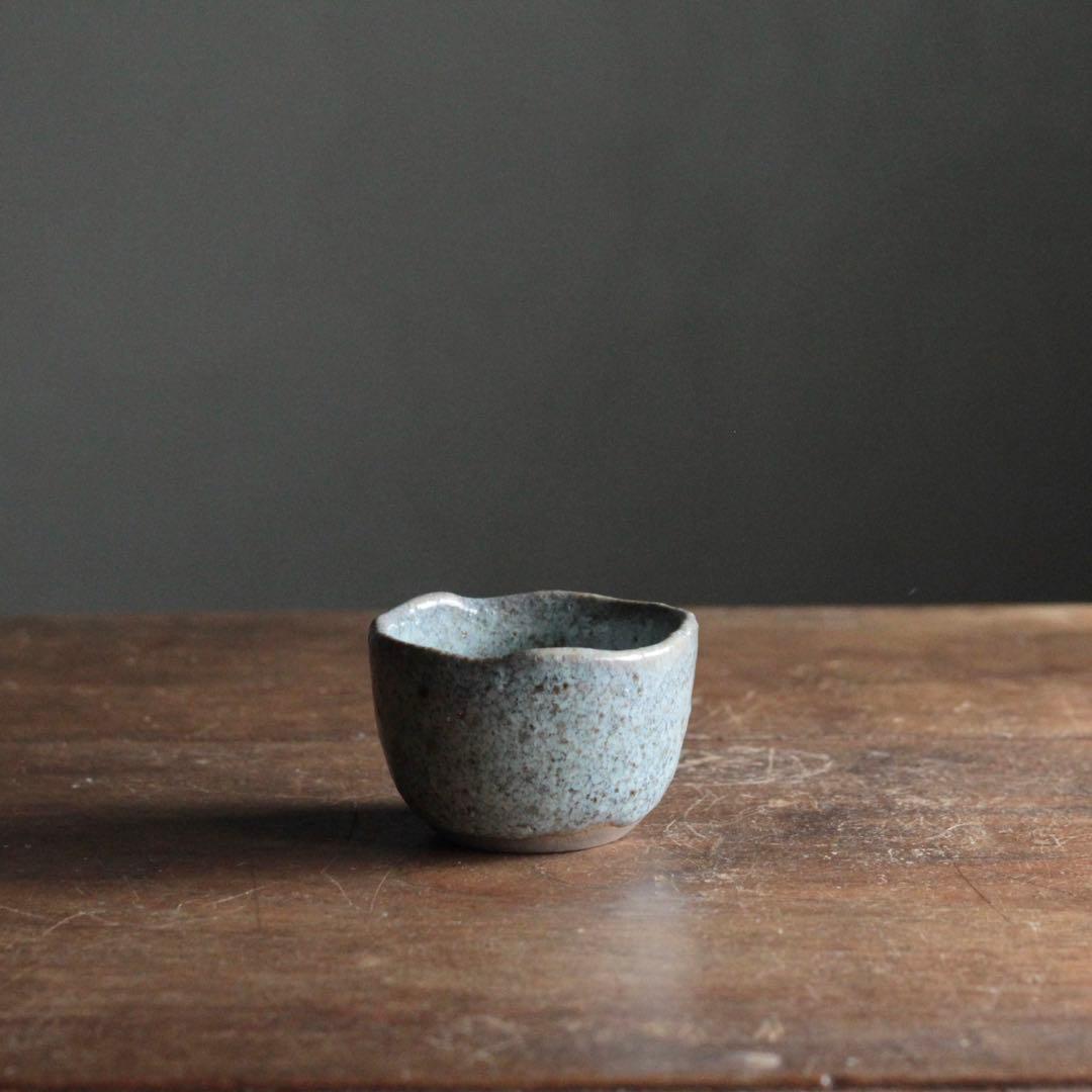 美しい 斑釉 小碗 大ぶり ぐい呑み 古道具 アンティーク