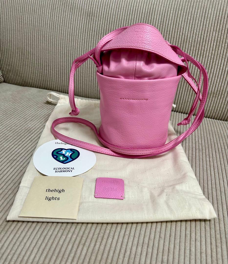 お値下げ thehighlights 'pot' ピンク ショルダーバッグ