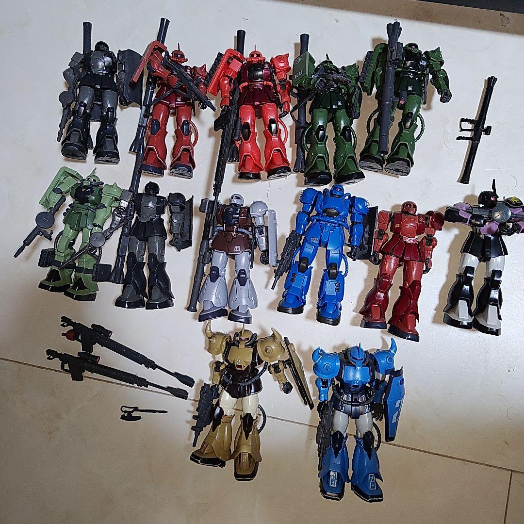 HG ガンダムTHE ORIGIN ザクⅠ ザクⅡ グフ 完成品　ジャンク扱い