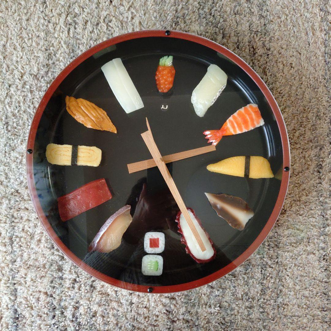寿司　食品サンプル掛け時計
