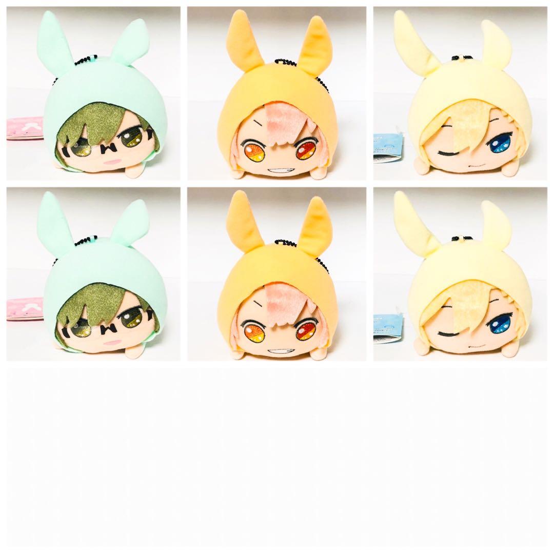 アイナナ【大和＆三月＆ナギ】うさみみ★きらどるマスコットぬいぐるみ★6点セット