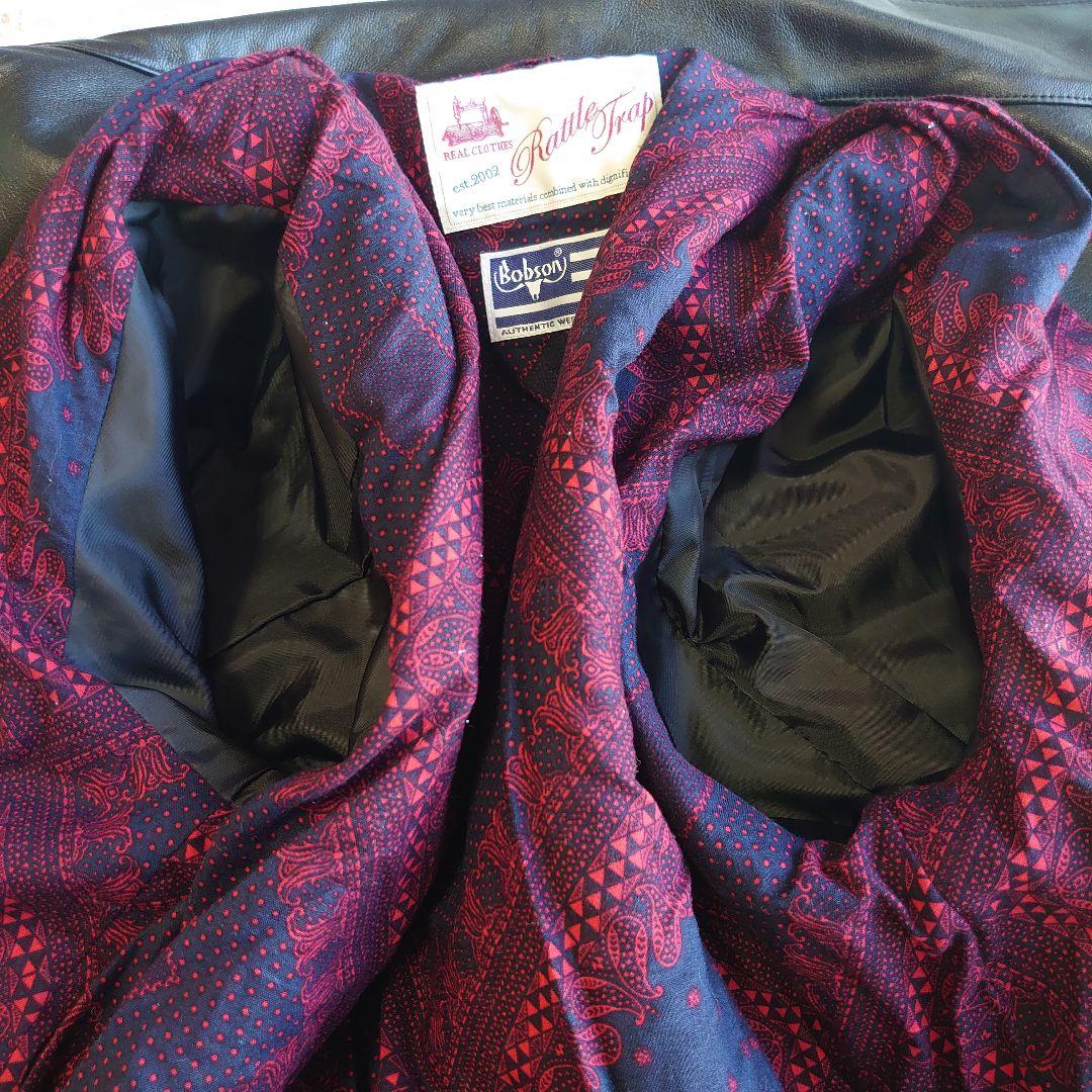 【新品・希少】ラトルトラップ × ボブソン やぎ革 レザージャケット XL