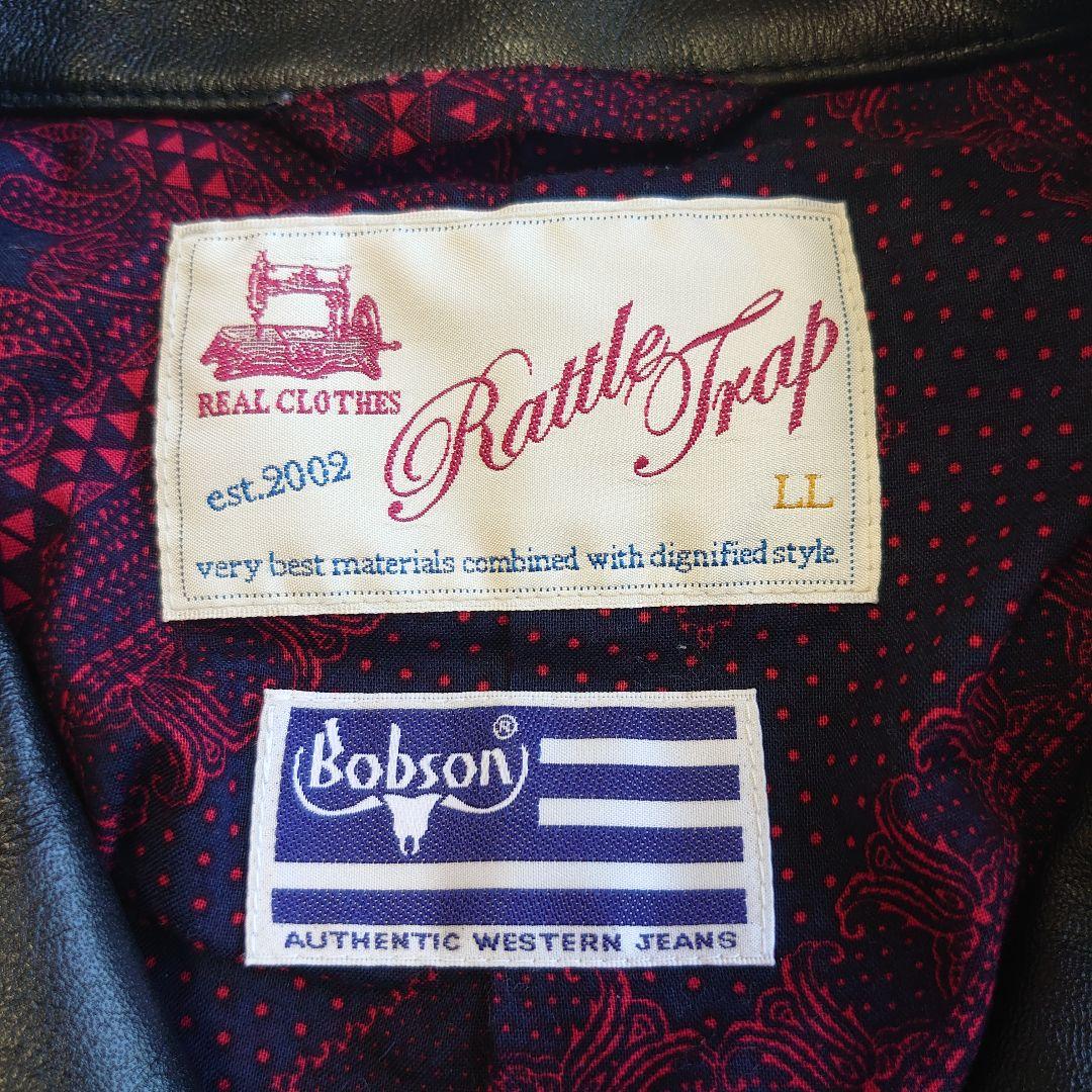 【新品・希少】ラトルトラップ × ボブソン やぎ革 レザージャケット XL