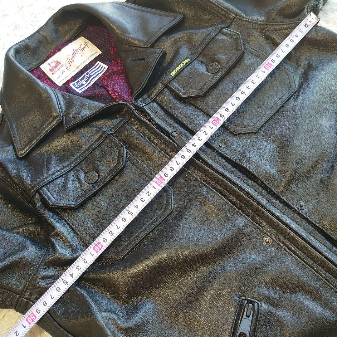 【新品・希少】ラトルトラップ × ボブソン やぎ革 レザージャケット XL