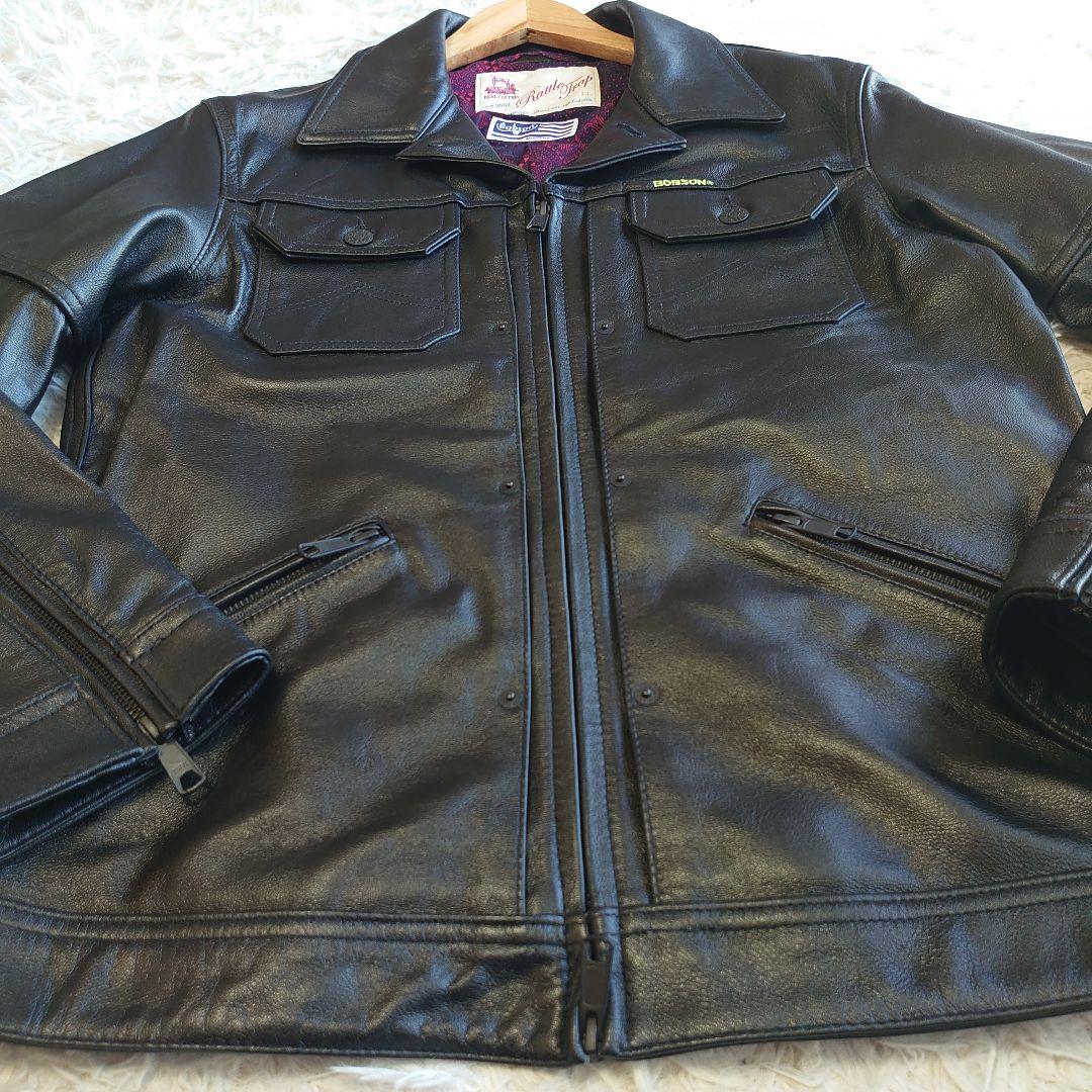 【新品・希少】ラトルトラップ × ボブソン やぎ革 レザージャケット XL