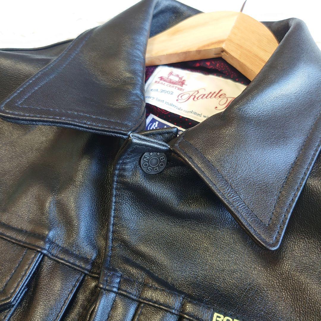 【新品・希少】ラトルトラップ × ボブソン やぎ革 レザージャケット XL