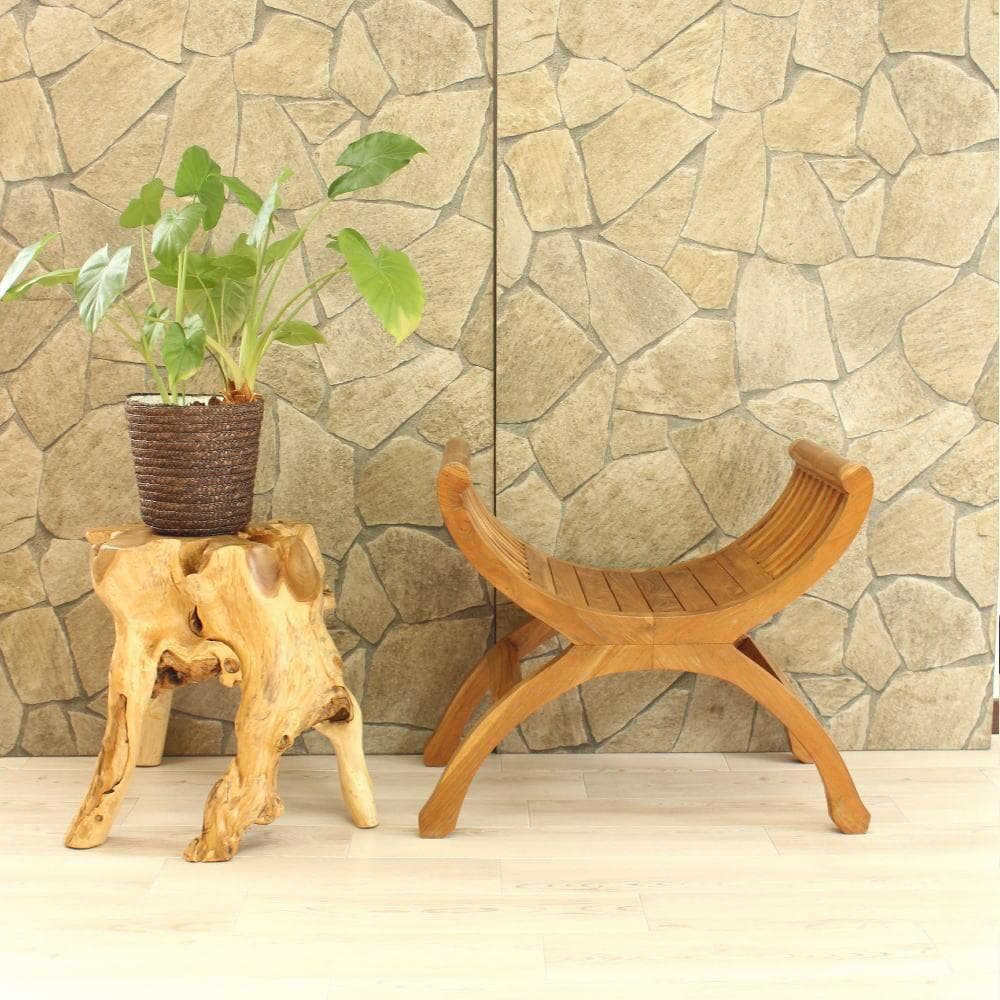 新品 在庫処分 チーク家具 無垢 デザインスツール カルティニチェア 椅子 腰掛