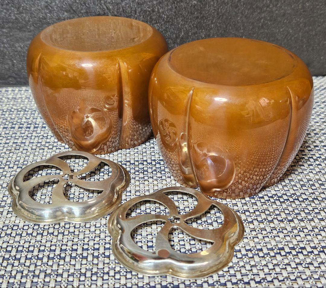 銀座 山崎商店謹製　赤銅　阿古陀香炉　一対　 共箱　茶道具　香道具　透かし蓋附属