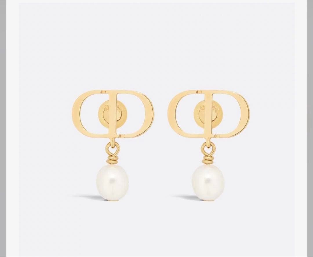 ディオール Dior Petit CD ピアス メタル & レジンパール