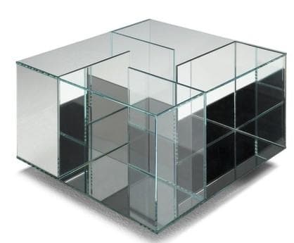 Natuzzi ナツッジ イタリア ガラステーブル サイドテーブル ラビリント