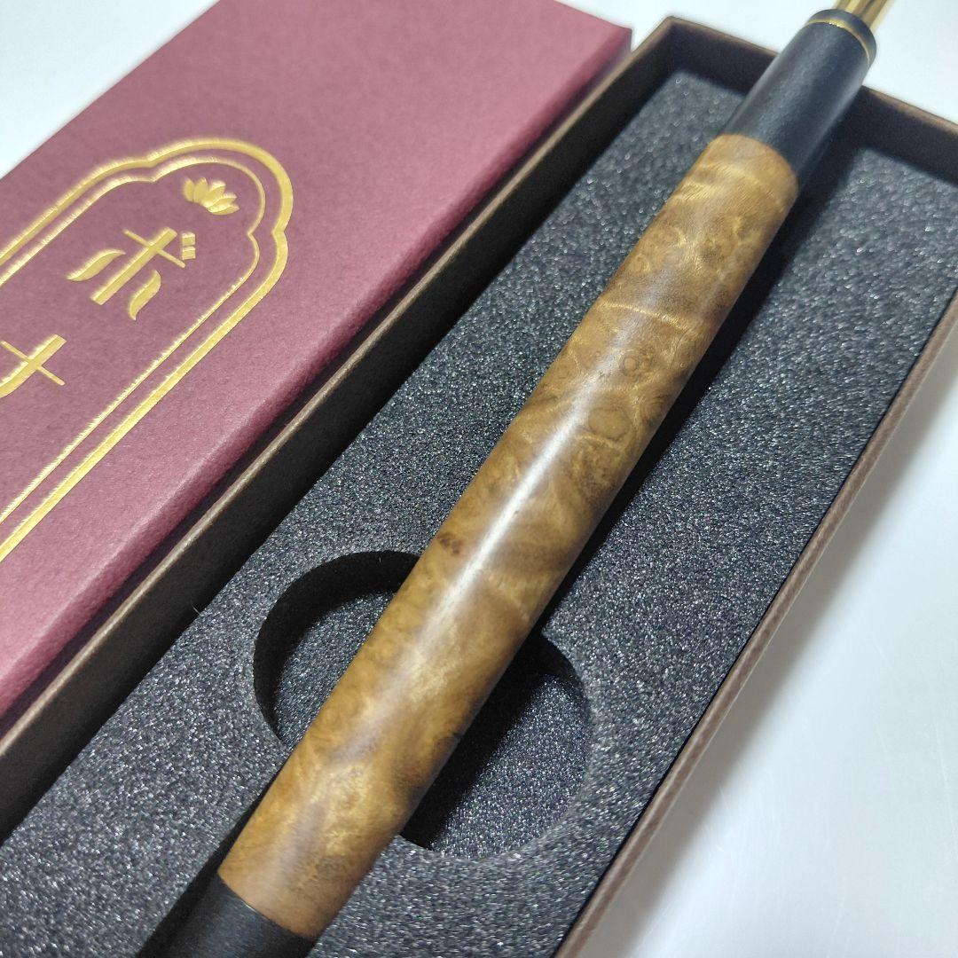 ほぼ新品！ ボナンペン マーブルウッド 良杢 真鍮金具 シャーペン