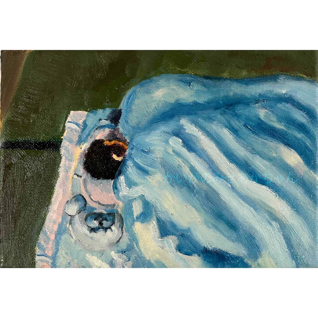 16×23㎝「あかちゃん。」油彩・原画・サムホール