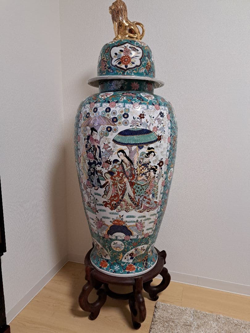 【直接お渡し】絢爛豪華 沈香壺 大型140㎝ 獅子冠