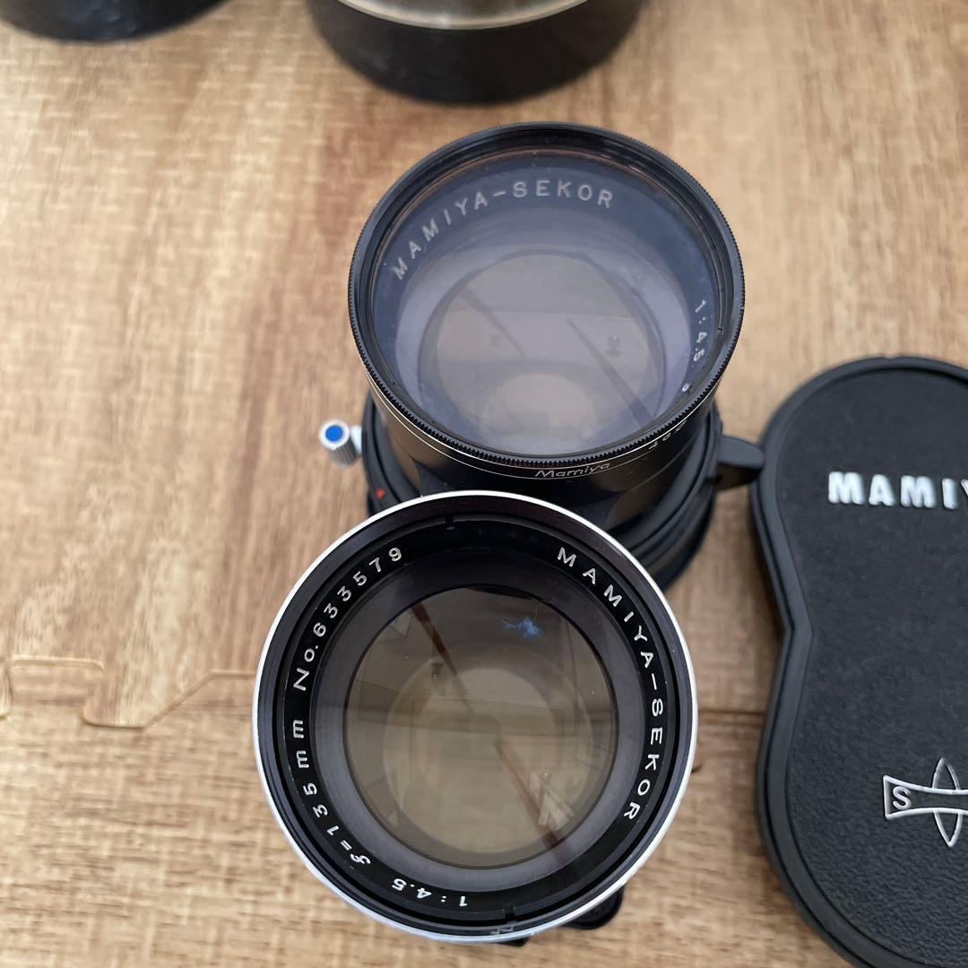 MAMIYA C220 55mmレンズ、135mmレンズ 、ハンドグリップセット