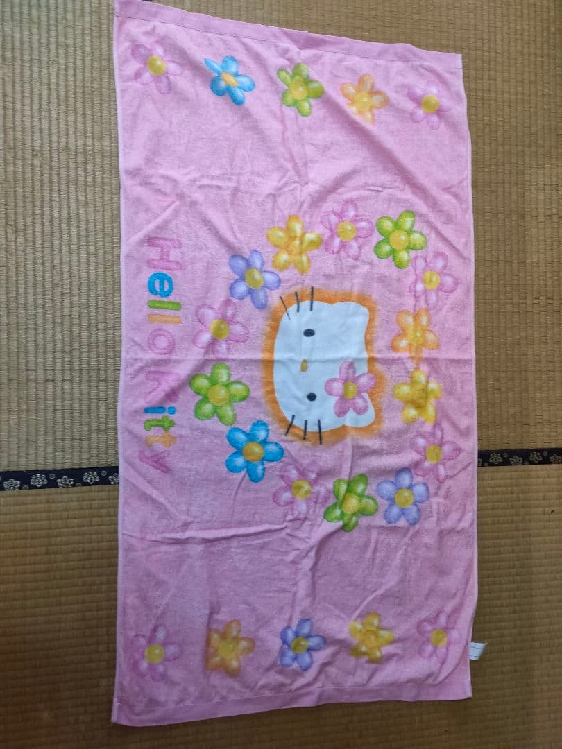 ハローキティ バスタオル カオハナ