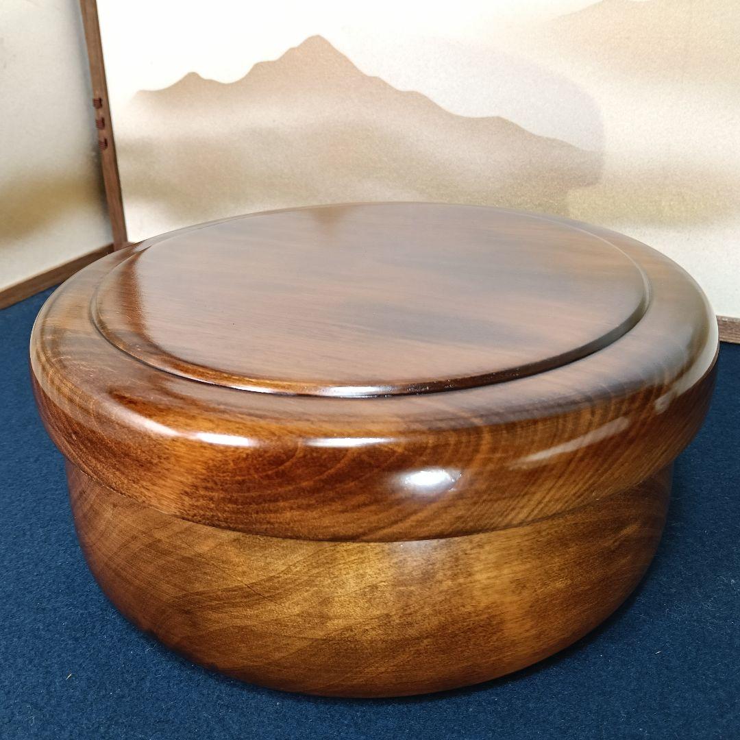 AO26 茶櫃 茶びつ くり抜き 天然木 煎茶道具 工芸品 未使用 紙箱入