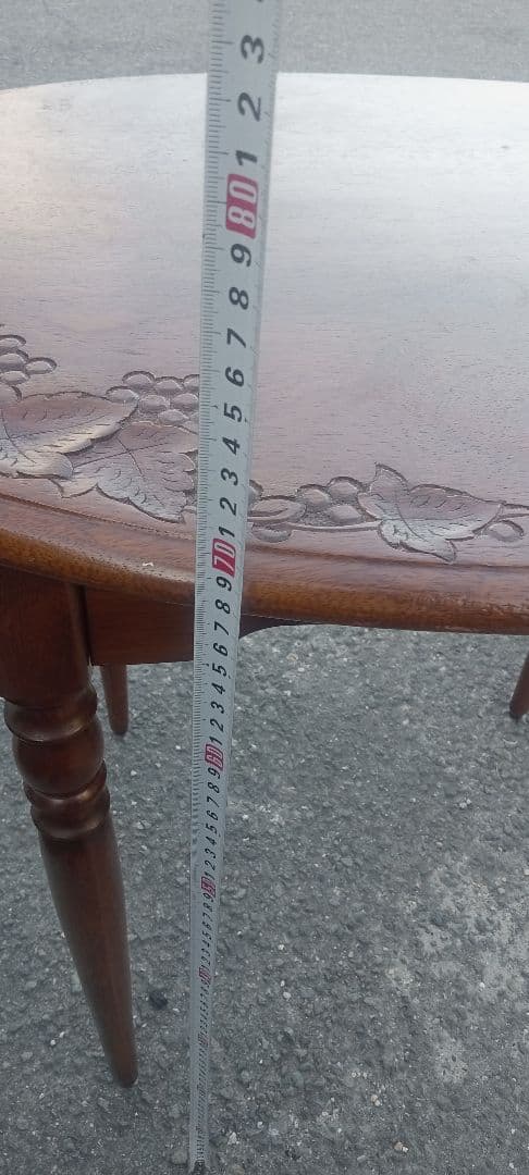 引取　京都　机　YOSHIKAWA D＆A 飾り彫刻　カフェテーブル