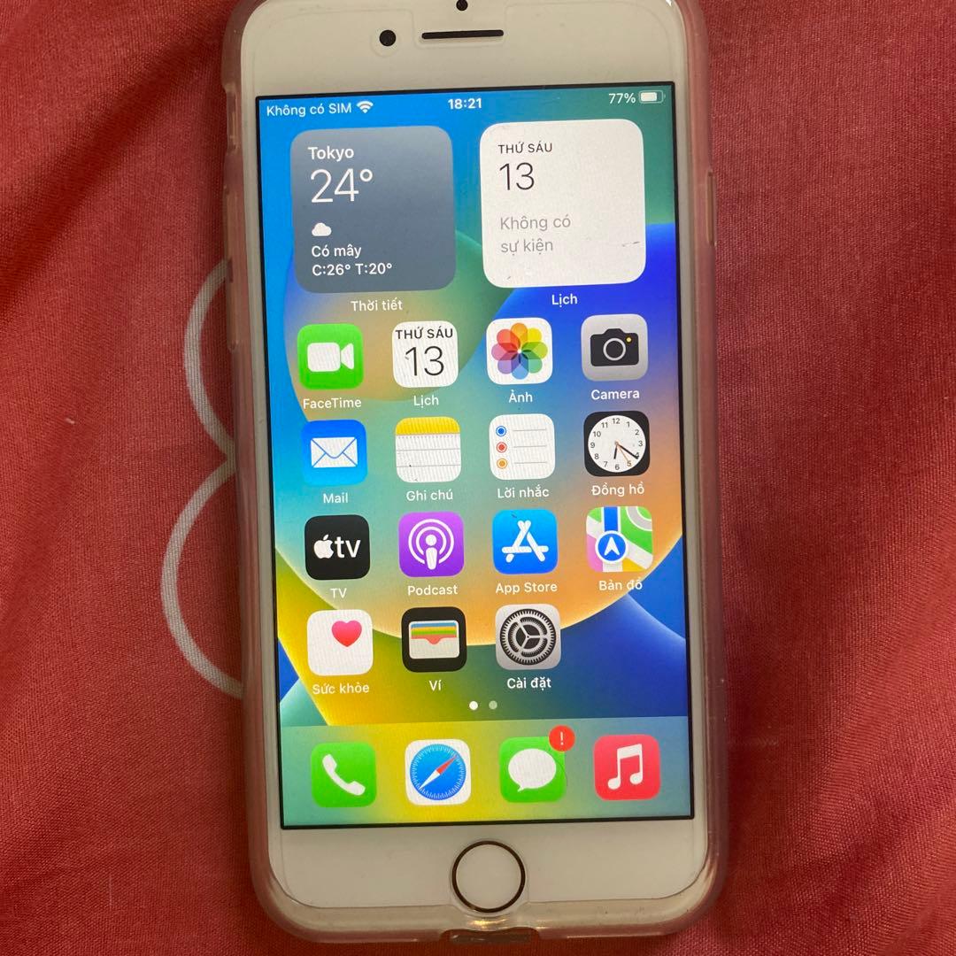 Apple iPhone 8 シルバー 16GB 透明ケース付き