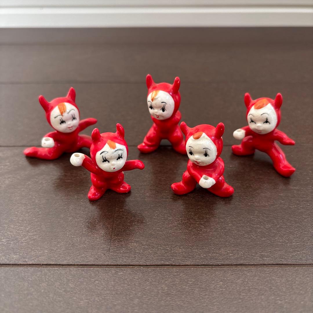 ビンテージ　日本製　デビル　小悪魔　悪魔　陶器　オキュパイドジャパン　置物