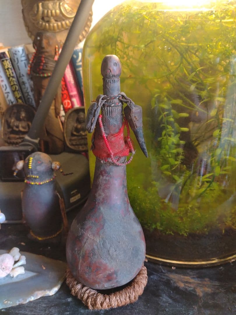 呪物　プリミティブアート　アフリカ　ケニア　キクユ族　トゥルカナ族　瓢箪人形