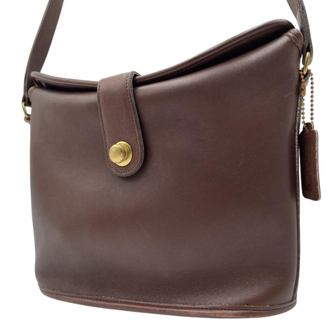 COACH/オールドコーチ レザー ショルダーバッグ ドイツホック 斜め掛け