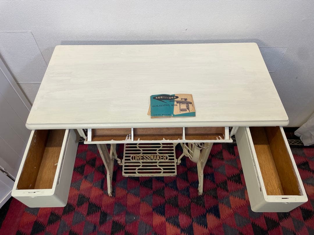 DRESSMAKER 足踏みミシン リメイク デスク テーブル アンティーク
