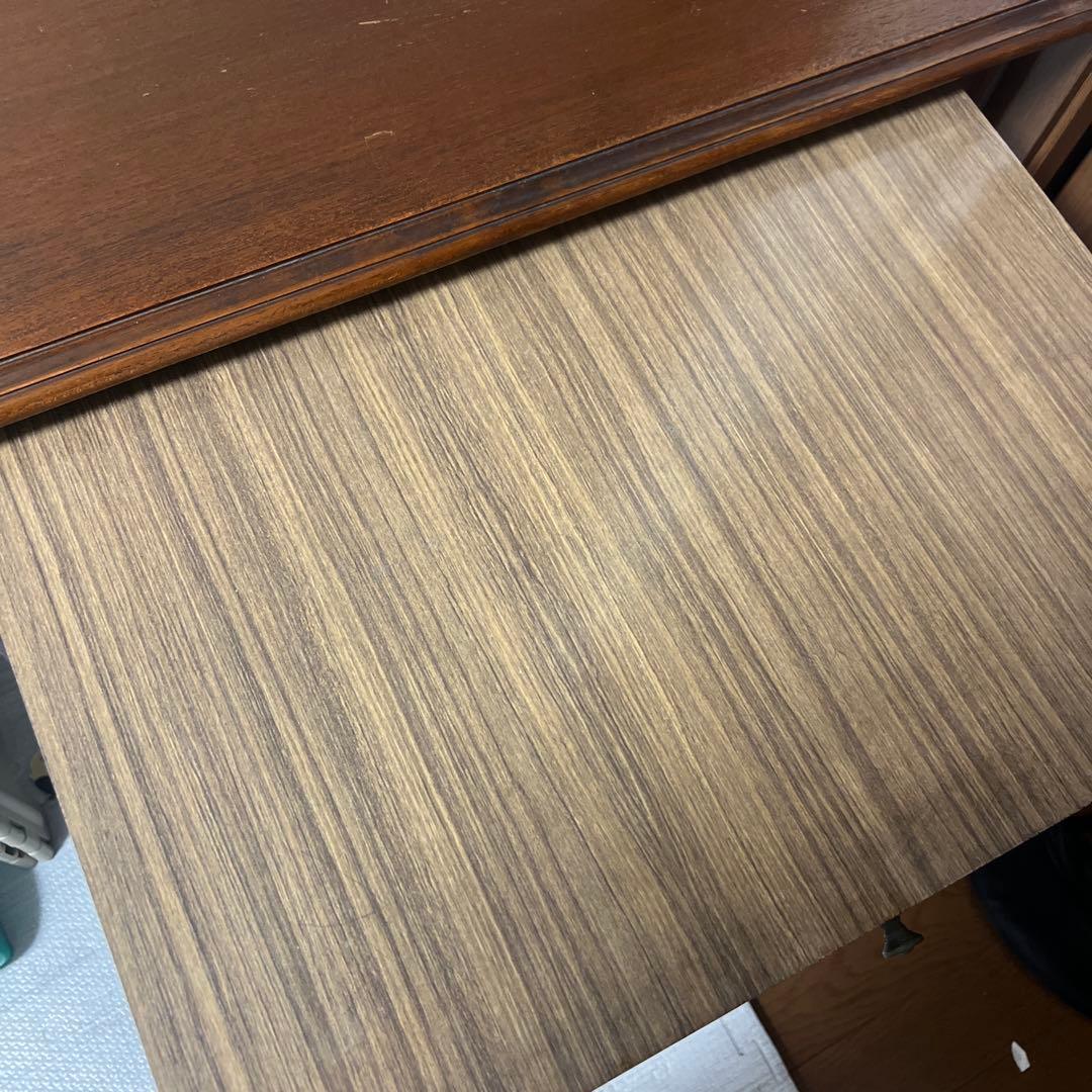 アンティーク　テーブル付き　キャビネット