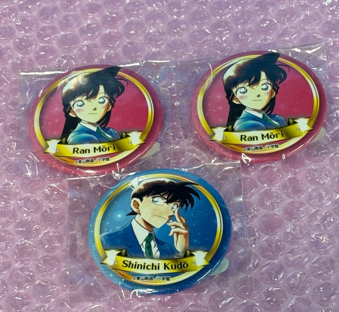 【値下げ不可】 名探偵コナン 缶バッジ 新一 蘭