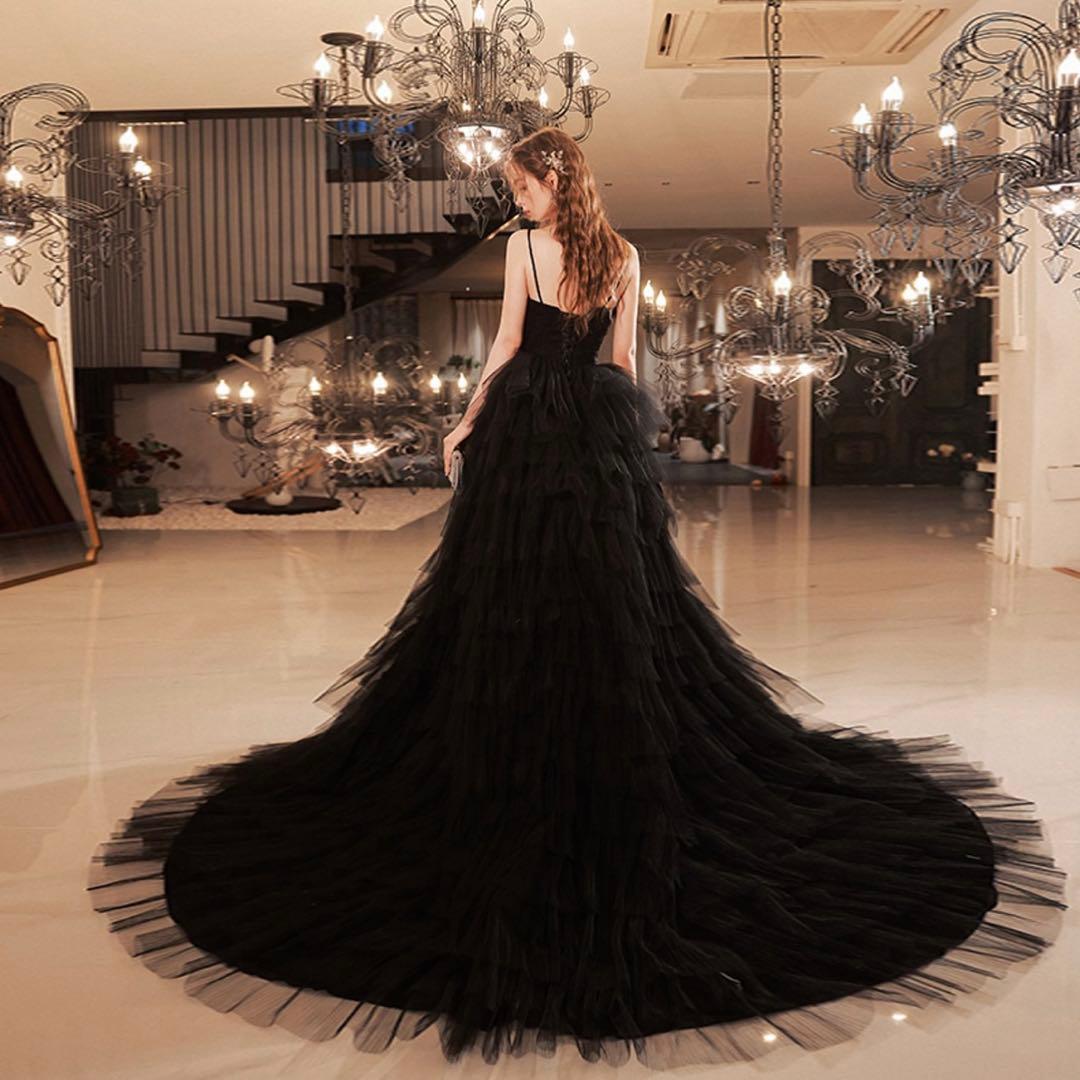 前撮り黒ドレス