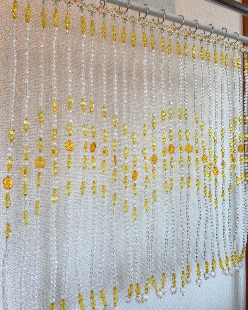 Tamaのれん　ビーズのれん　ビーズカーテン　フラワービーズのれん　珠のれん