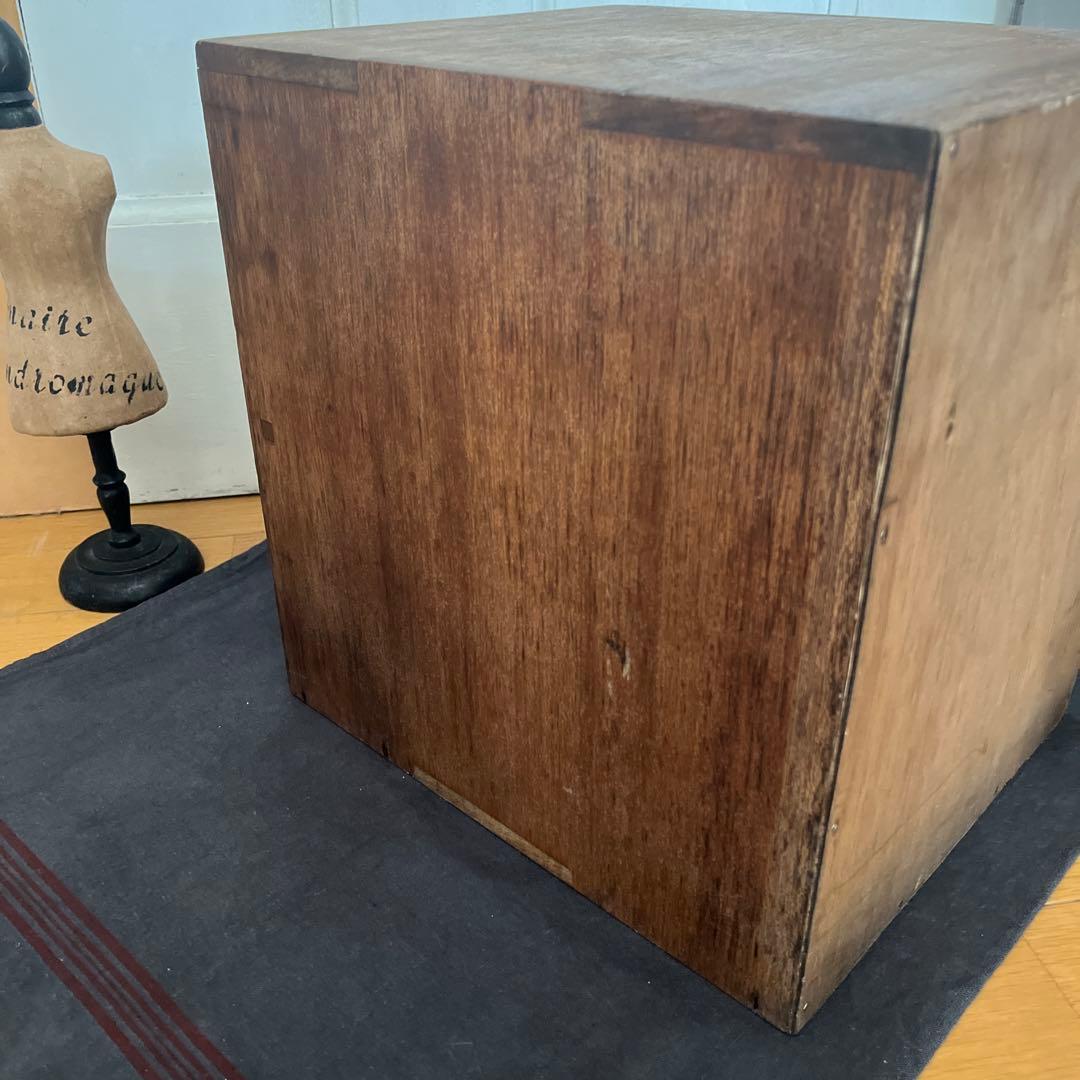 昔の古い小引き出し4段　古道具