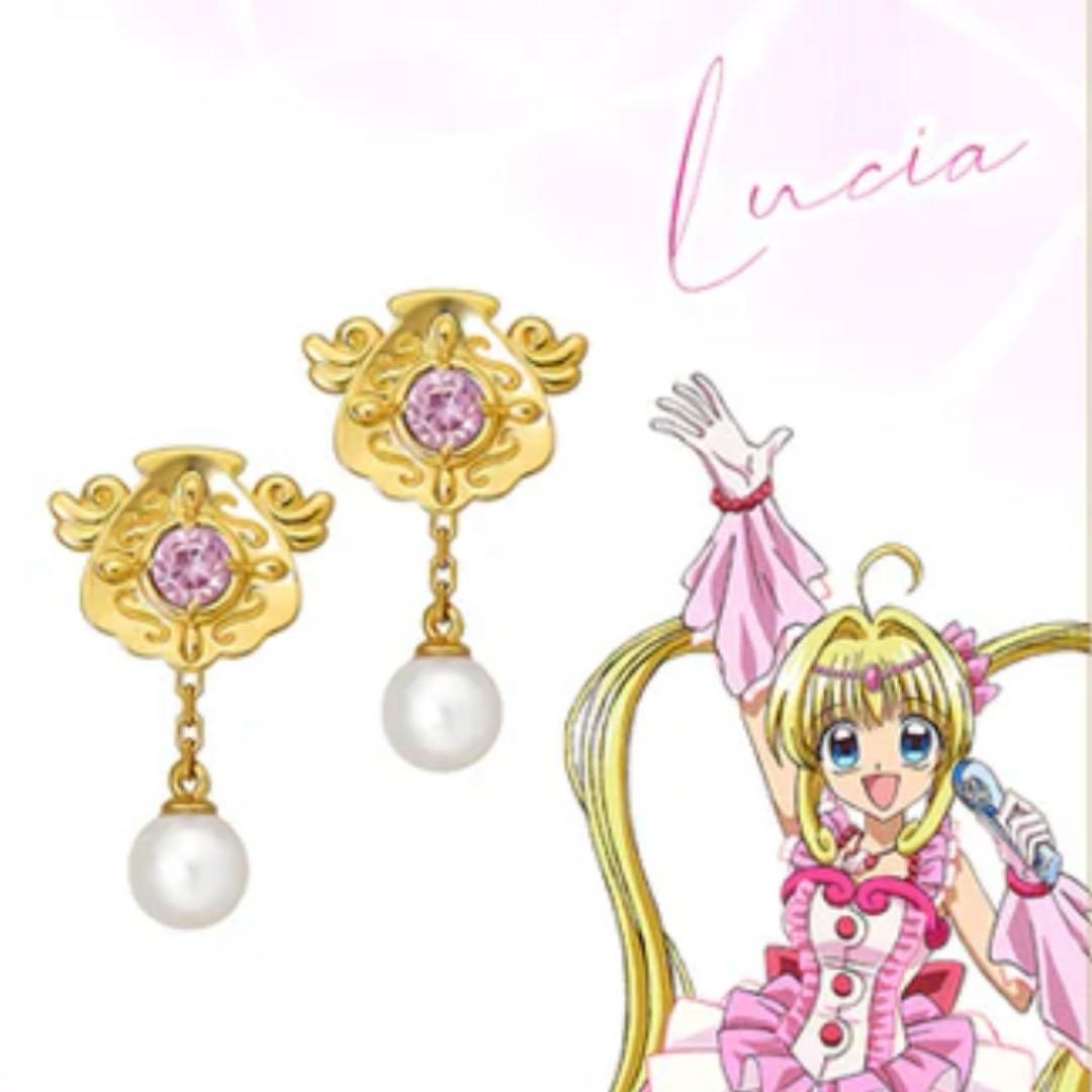 在庫1点のみ ぴちぴちピッチ るちあ K10 ピンクトルマリン 2WAYピアス