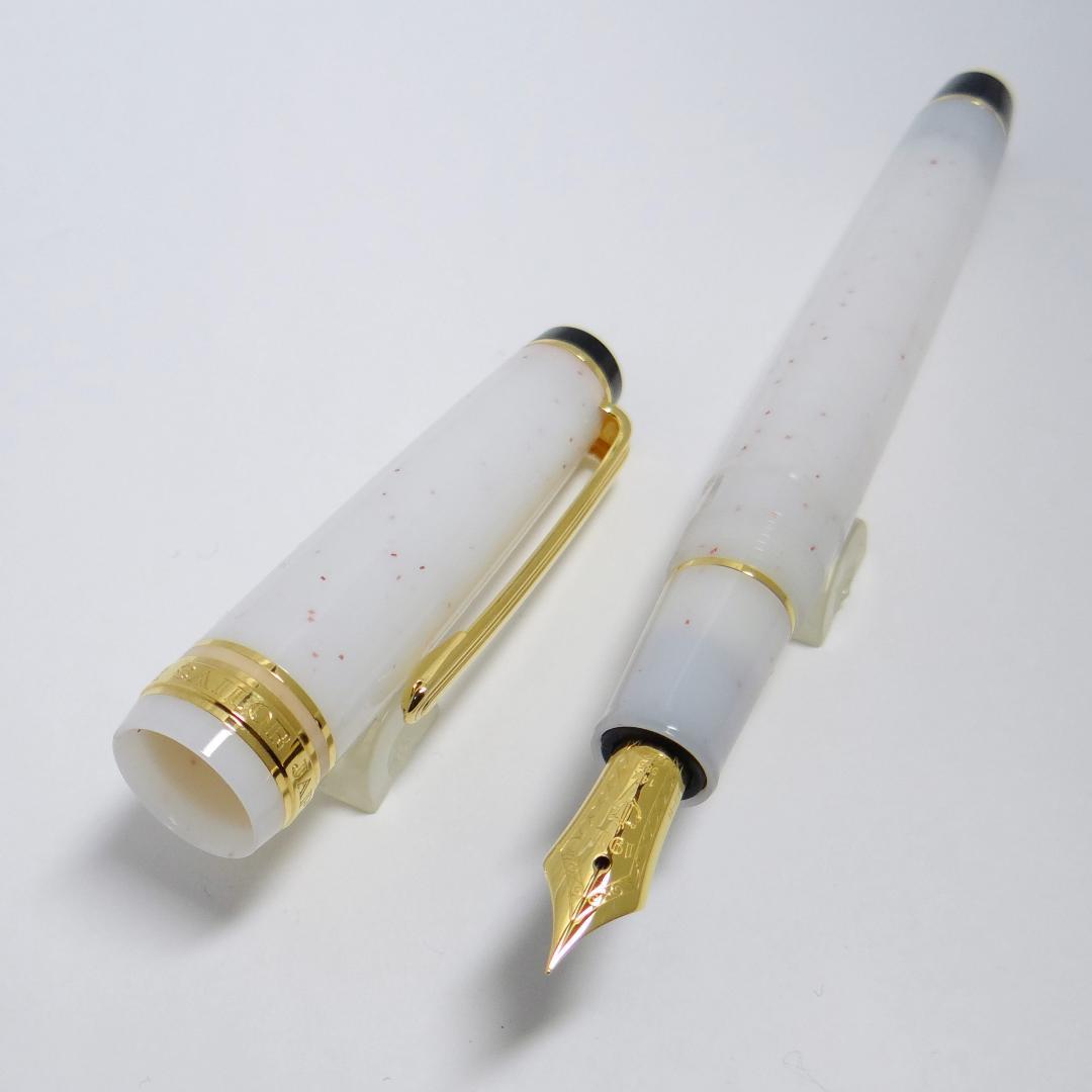 【訳有・状態良好】セーラー 万年筆 四季織 雪月空葉 雪椿 SAILOR