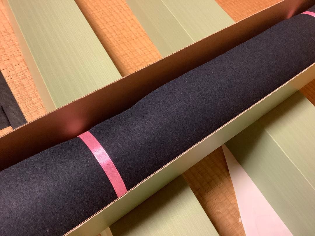 茶道具　毛氈　紺3mm 2本