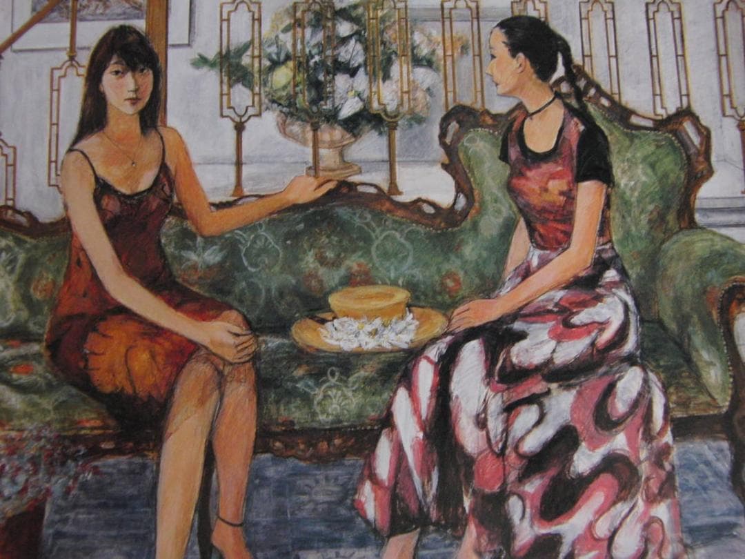 田中実、【好日】、希少な額装用画集より、新品額装付、状態良好