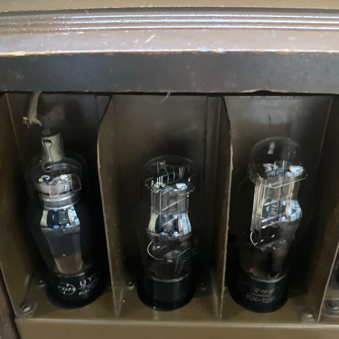 希少 昭和レトロ National ナショナル国民受信機 真空管ラジオ 戦前